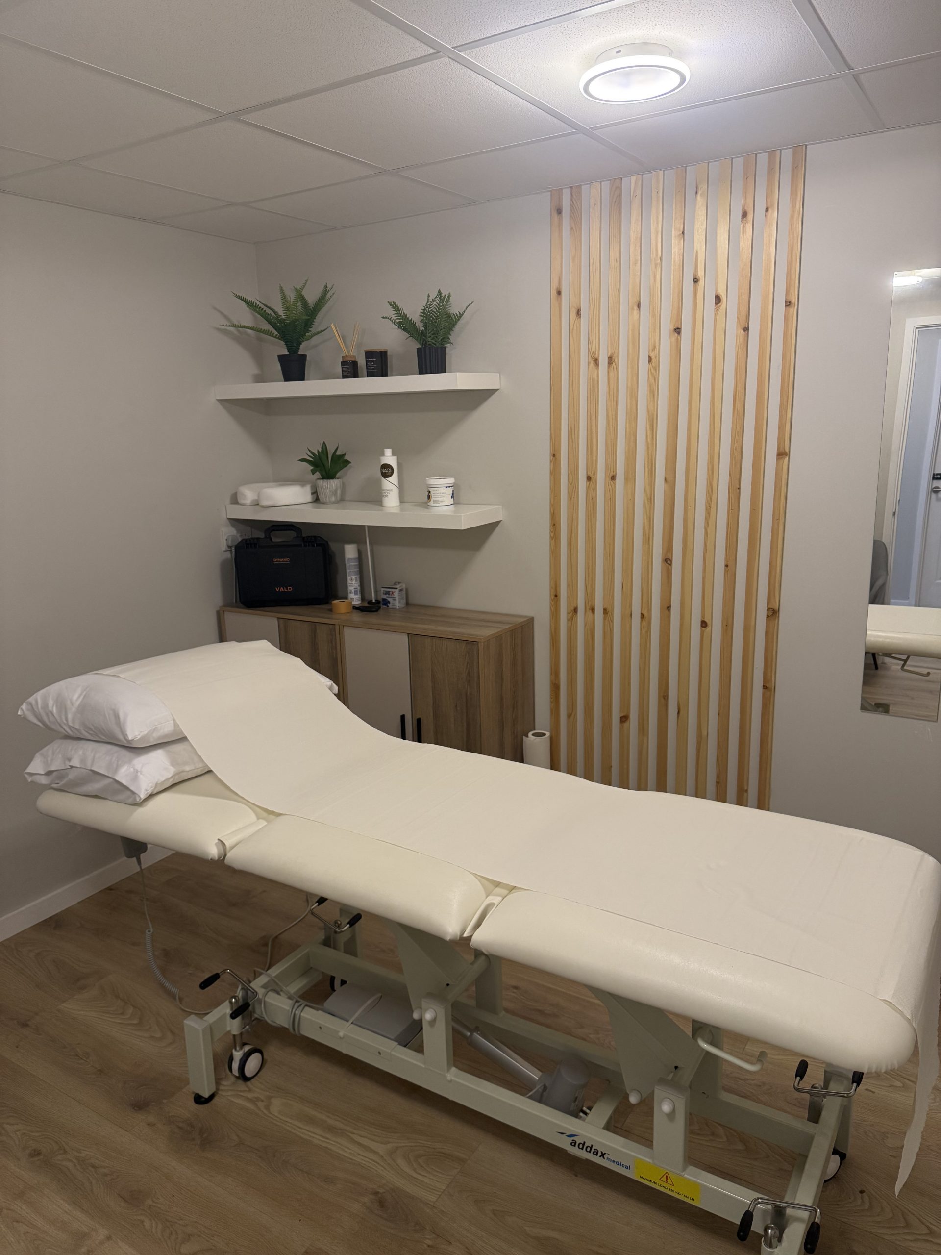 The Physio Dorset clinic room in Three Legged Cross